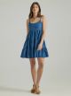 Wrangler Women's Denim Strappy Tiered Dress