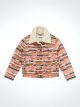Wrangler Youth Southerwestern Print Sherpa Denim Jacket