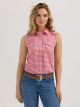 Wrangler Women's Essential Retro Western Sleeveless Snap Tank