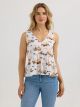 Wrangler Women's V-Neck Peplum Sleeveless Tank