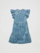 Wrangler Girls Ruffle Sleeve Denim Dress