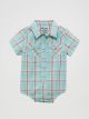 Infant Boys Construction Wrap Western Snap Bodyshirt