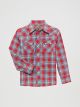 Wrangler Boys Retro Western Snap Plaid Shirt