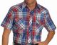 Wrangler Men's Sport Western Short Sleeve Plaid Shirt Assorted BIG & TALL