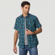 Wrangler Men's Retro Short Sleeve Snap Pocket Plaid Shirt