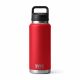 Yeti Rambler 36 OZ Water Bottle With Chug Cap Rescue Red