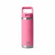 Yeti Rambler 18OZ Bottle Harbor Pink With Color Matched Straw Cap