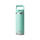 Yeti Rambler 18OZ Bottle Seafoam With Color Matched Straw Cap