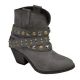 Women's Corral Black Studded Ankle Strap Boots