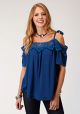 Roper Ladies Five Star Cold Shoulder Knit Blouse