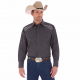 Wrangler Men's Silver Edition Long Sleeve Western Snap Solid Shirt
