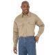 Wrangler Men's FR Long Sleeve Western Snap Solid Twill Work Shirt BIG & TALL